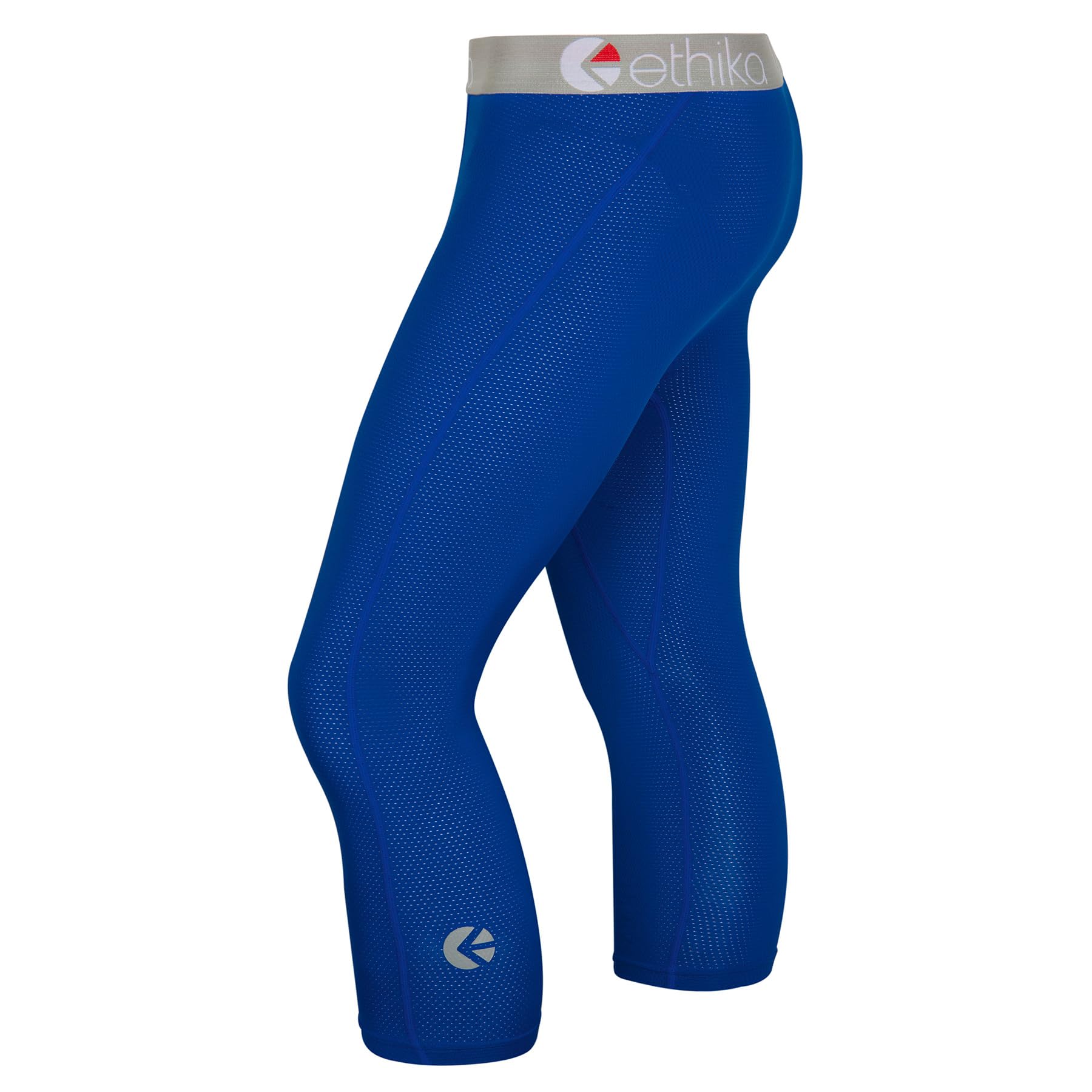 Collant 3/4 micromesh pour homme bleu avec maille aérée