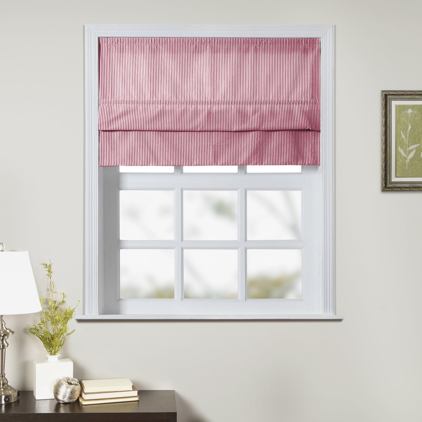 Amazon.com: TWOPAGES Striped Cordless Roman Shade for Windows