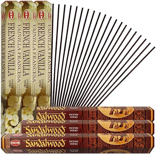 Trumiri DND-1359-3359 Sandalwood Incense Sticks And French Vanilla Incense Sticks With Incense Holder Bundle thumb #1