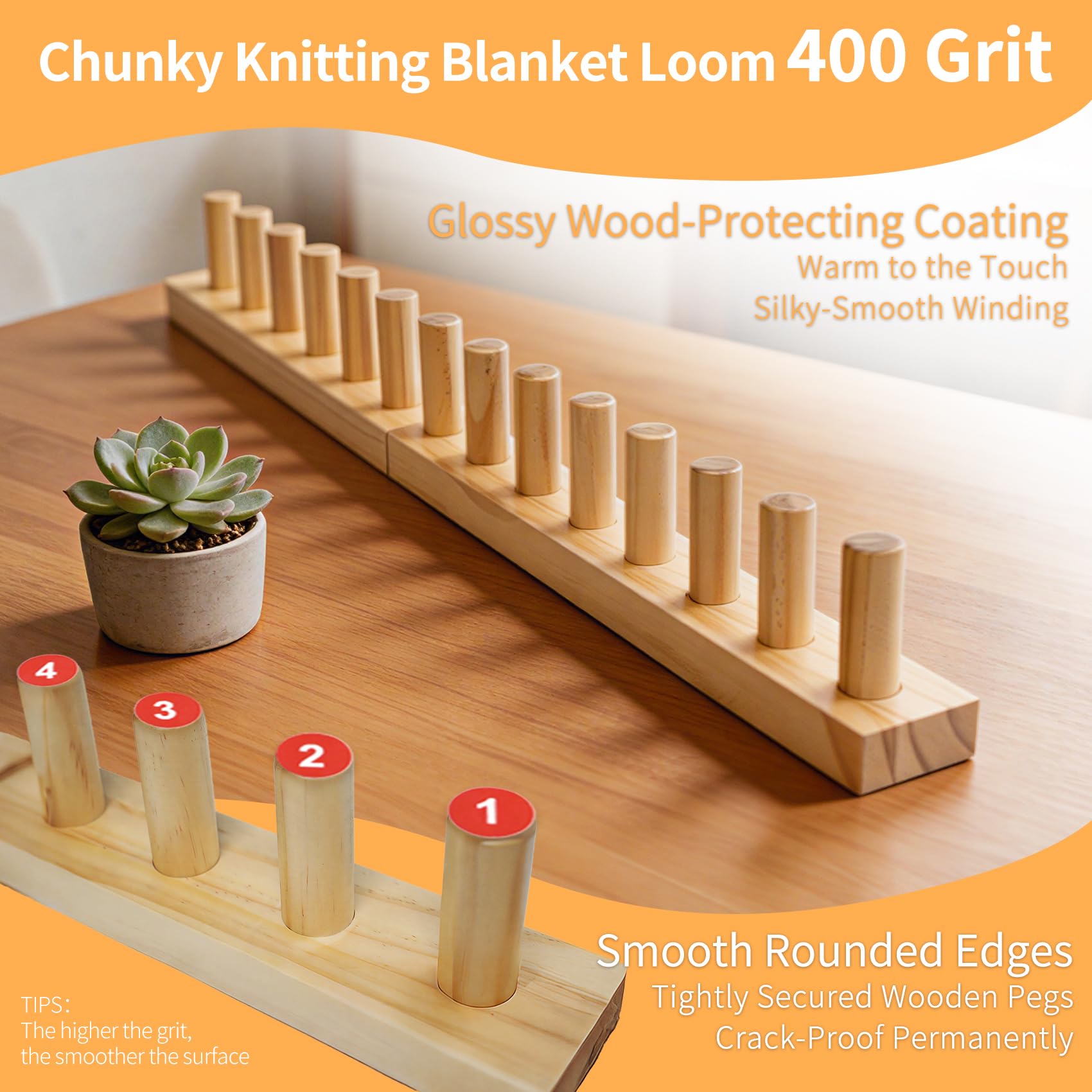 Strickrahmen für Decken, Premium-Holz, 152,4 cm
