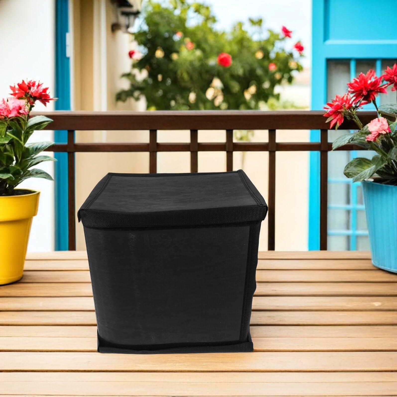 Abaodam Schalldichte Schallabsorbierende Generatorabdeckung 31x27cm Vibrationsdämpfendes Gehäuse aus Dämmmaterial für Luftpumpen und Kleinmaschinen Tragbare Schallschutzbox für Terrasse