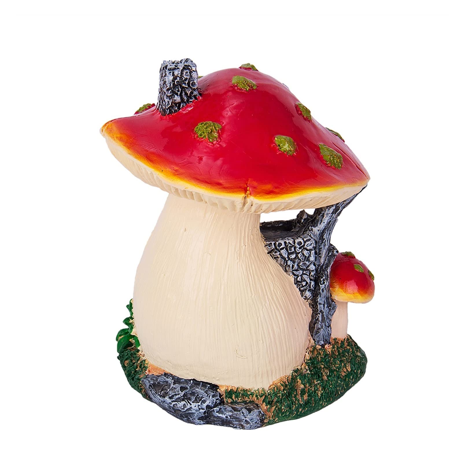 Casa delle fate in miniatura – casa del giardino delle fate, statuetta per esterni, statuetta in resina, in miniatura | Fungo fiore pigne bonsai decorazione giardino delle fate accessorio per