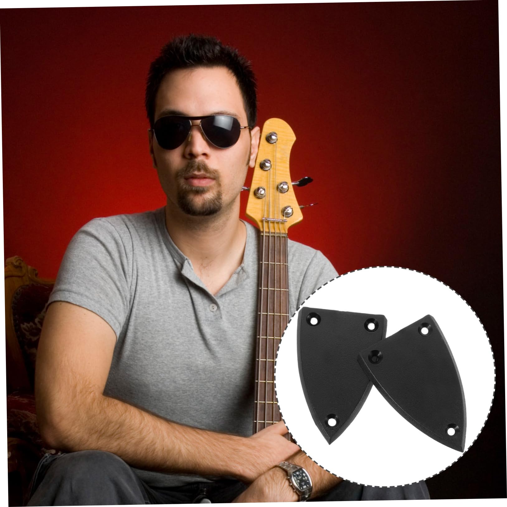 SUPVOX 4 Pièces Castagnettes Avec Manche Petits Instruments à