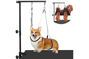 getlstub 35" Dog Grooming Arm with Hammock & Adjustable No Sit Haunch Holders