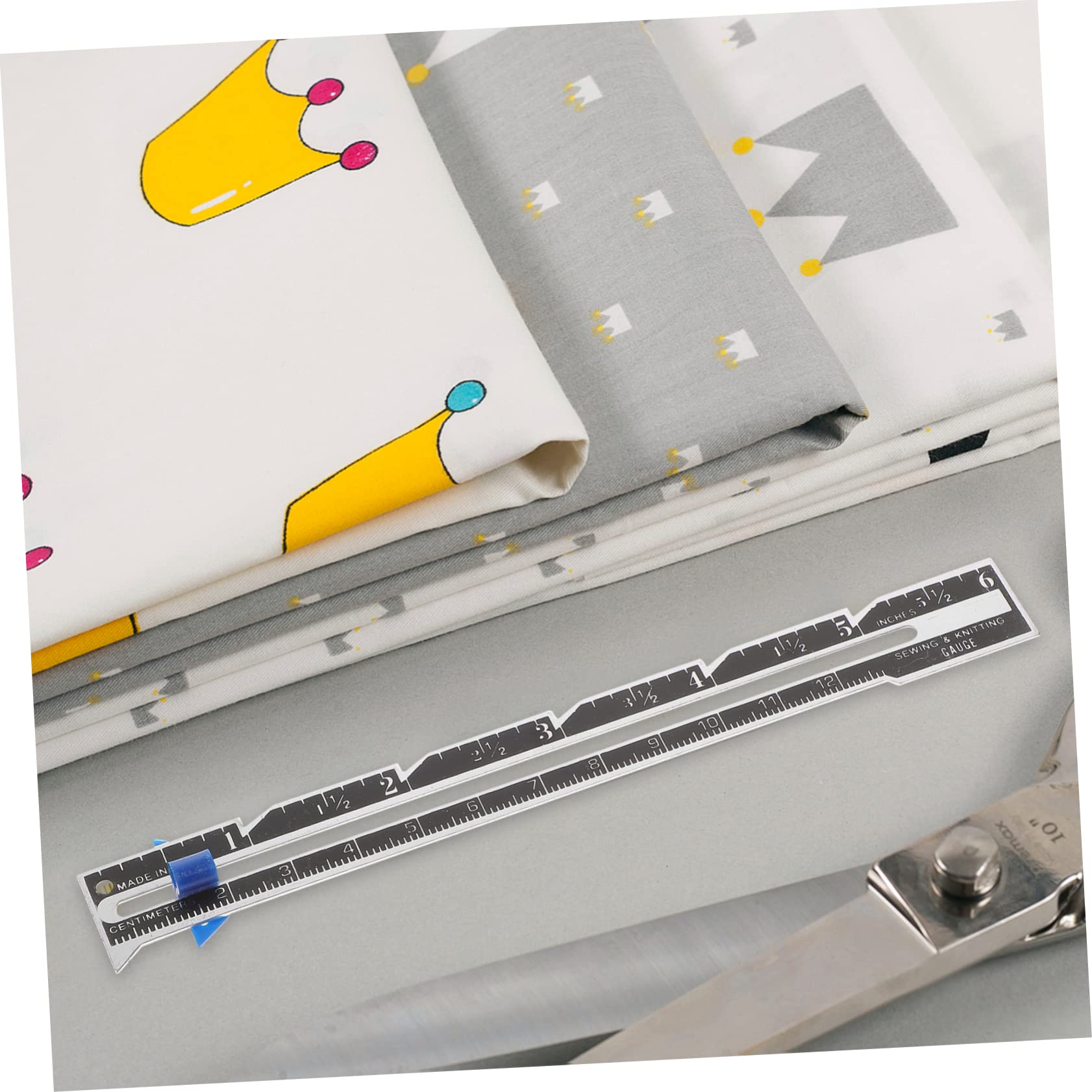 3 Set Di Righelli Per Cucito E Quilting Con Pulsante Scorrevole in Metallo Per Misurazioni Accurate 12 Pezzi * 3