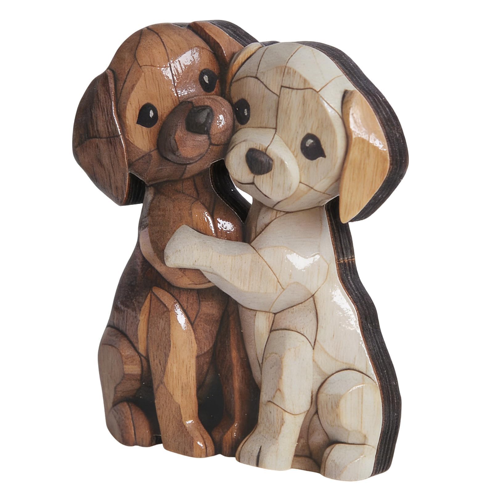xoqoiuo Dog Ornaments for Living Room, Wooden Ornaments for Shelves, Living Room Accessories Desktop Decor Driftwood Ornamentses Dog Small Ornamentses Decorative Home Accessories