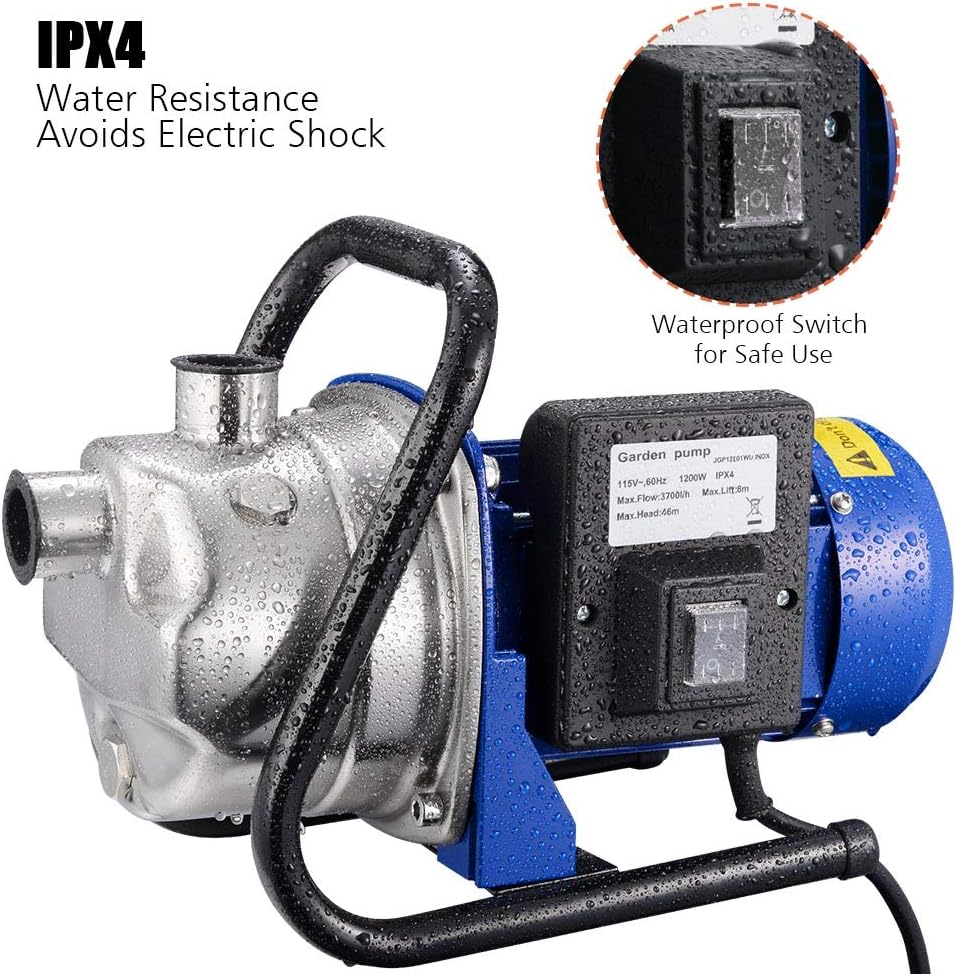 Flash Deals - 50% OFF Yescom 814GPH Portable Mini Electric Transfer Utility Water Pump Waterbeds Aquariums Garden 304 Steel Sprinkler Pump