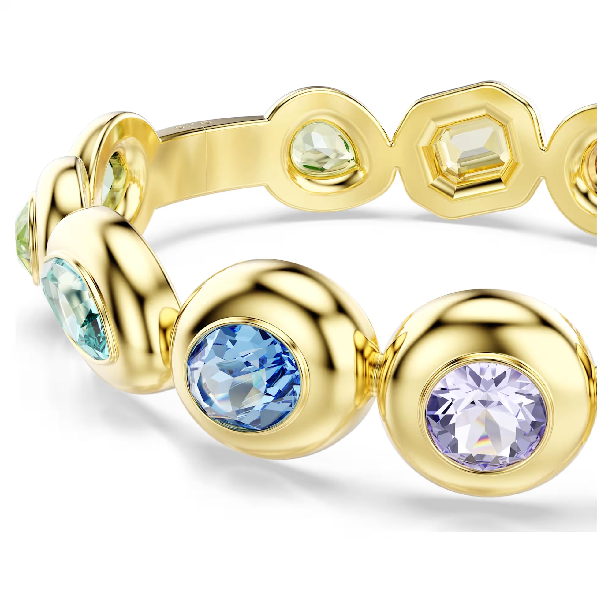 Swarovski Gema Armreif, Unisex, mehrfarbig, vergoldet