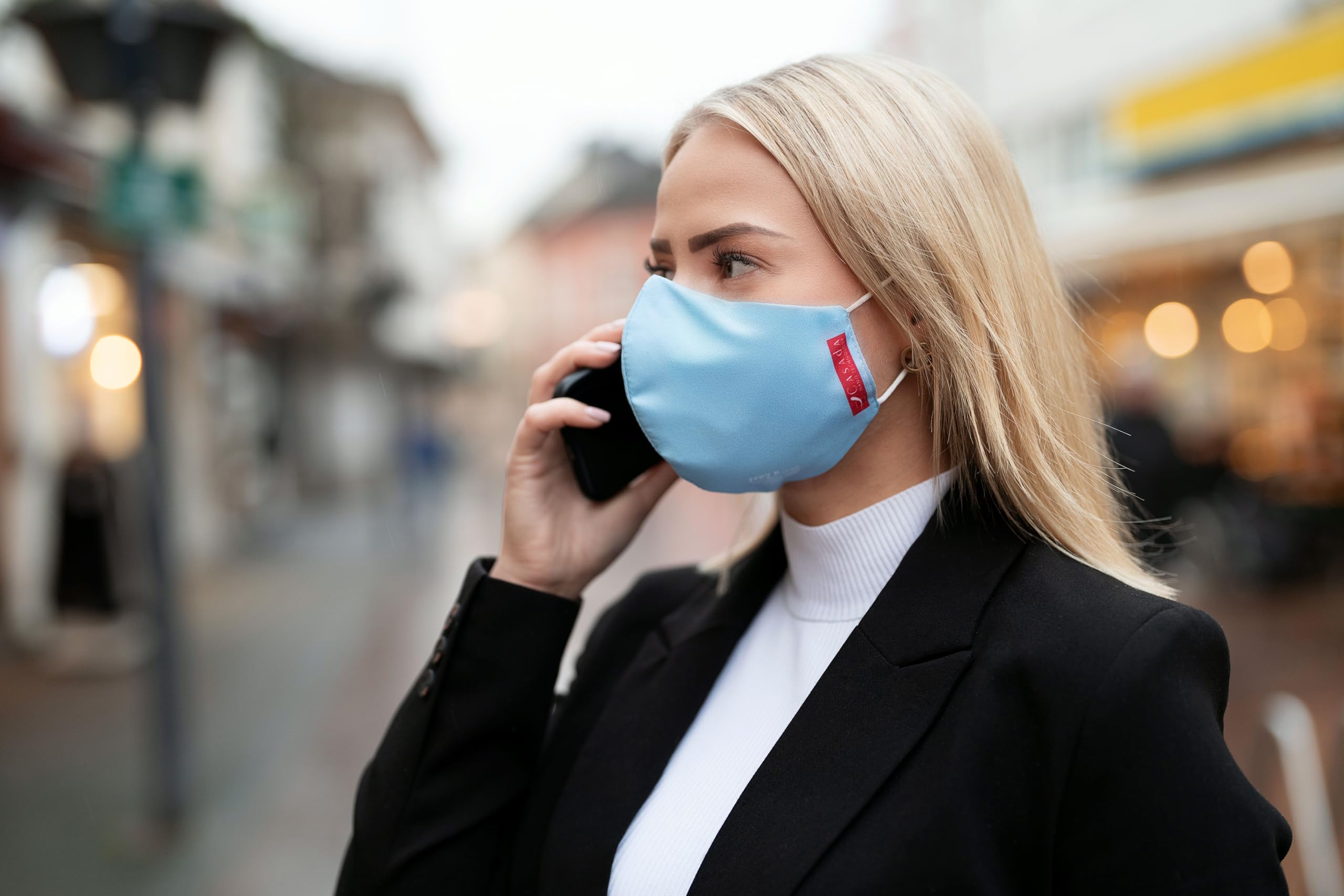 Casada FFP2 zertifizierte Nano-Maske-PRO grau ab 5er Set Gesichtsschutz Hygiene Schutzmaske Mehrwegmaske Mundschutz Wiederverwendbar Waschbar