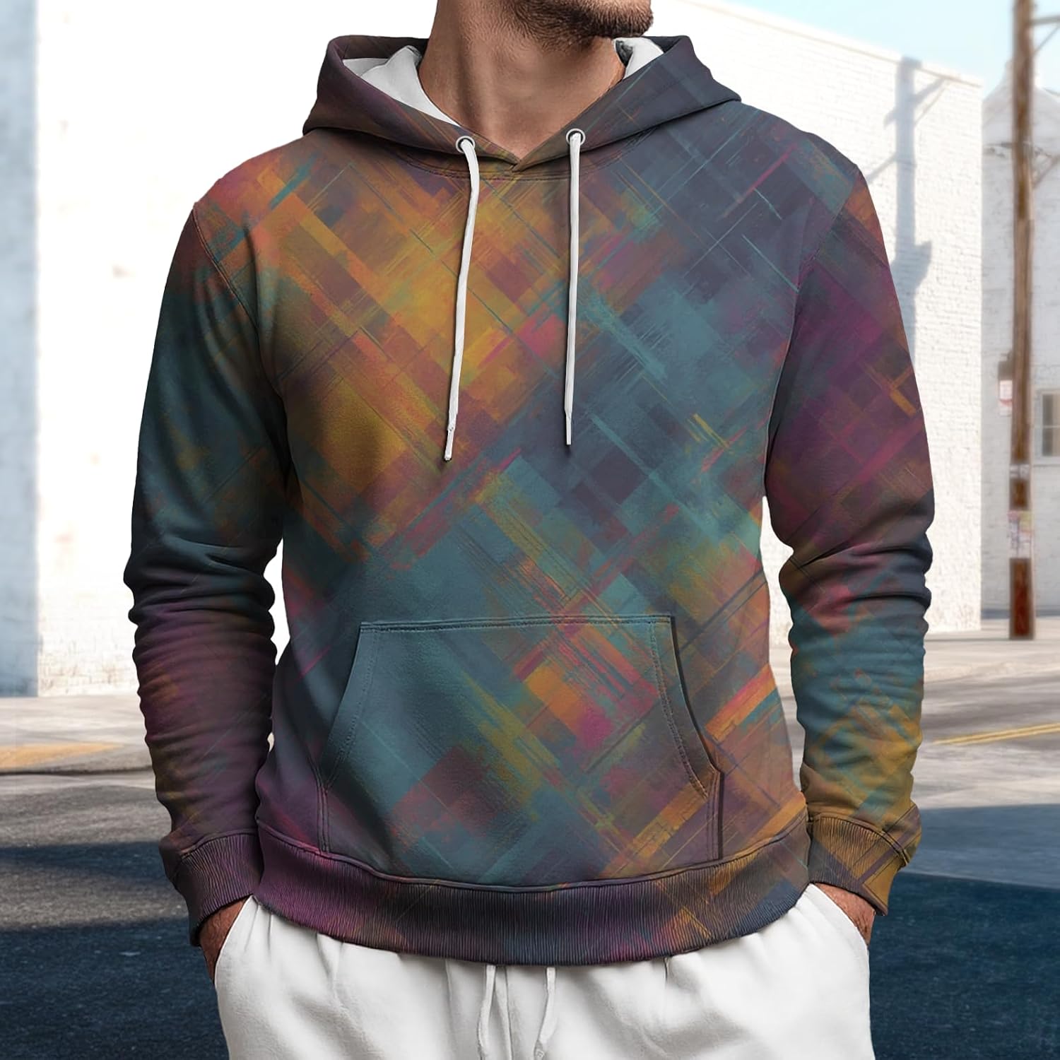 Graphic Sweatshirts For Men Soft And Comfy Long Sleeve Hoodies Pullover Street Western Fashion Outfits Plus Size - Image 2