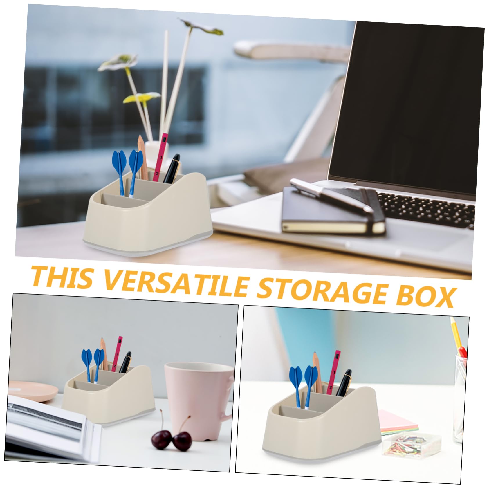 SHINEOFI 4pezzi Scatola Di Stoccaggio Per Telecomandi e Oggetti Misti Portatelecomando Elegante Con Design Multi-griglia Per Scrivania e Casa Facile Accesso Ai Tuoi Accessori e Utensili
