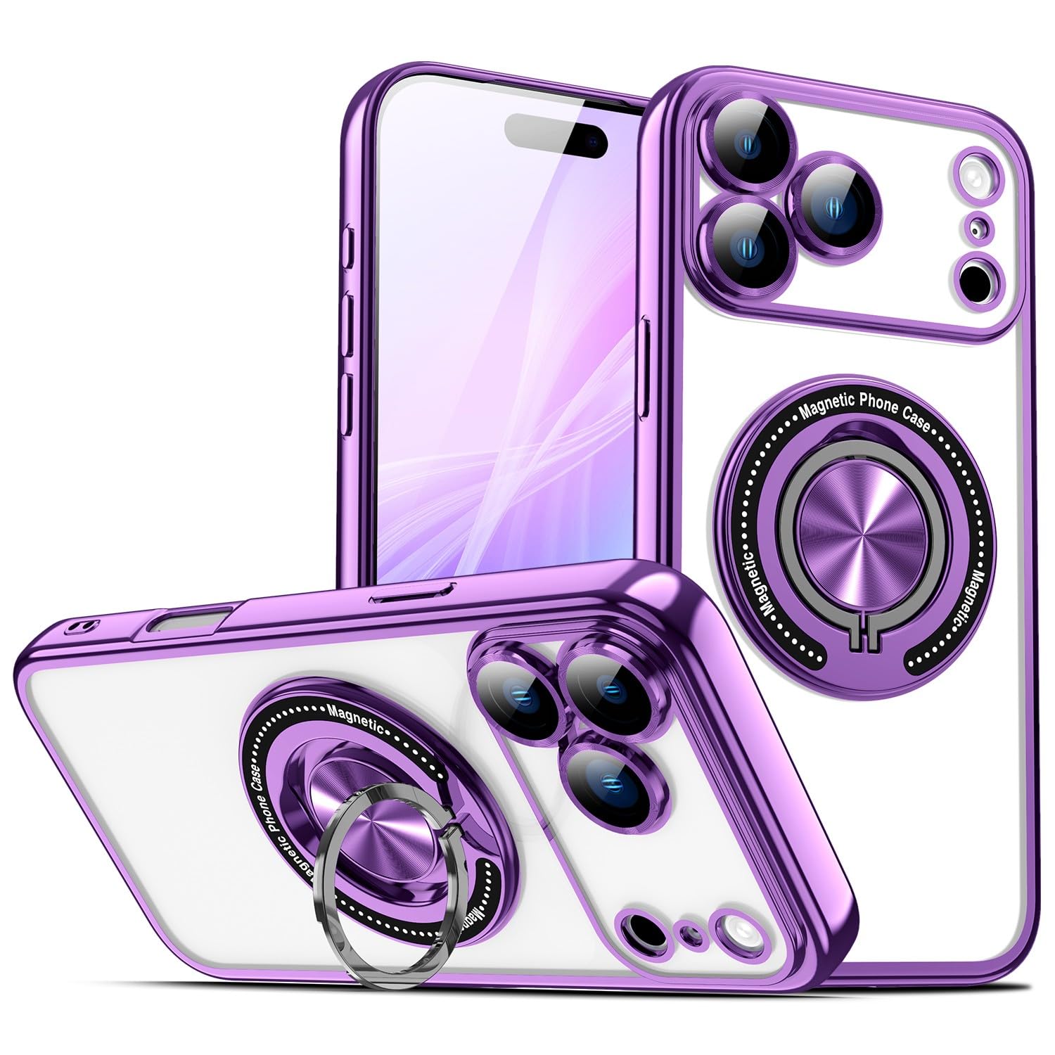 Coque violette iPhone 15 Pro Max rigide : idéale pour vos déplacements quotidiens - 8