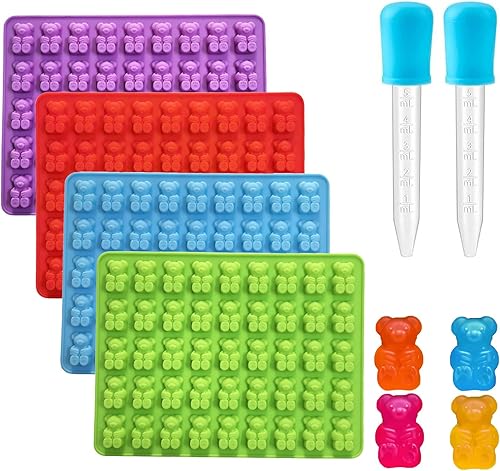 Miniatura 14 de Paquete de 2 moldes de silicona para chocolate, pies, botella de una sola pieza, carro, oso, molde de silicona para dulces, gomitas, pasteles