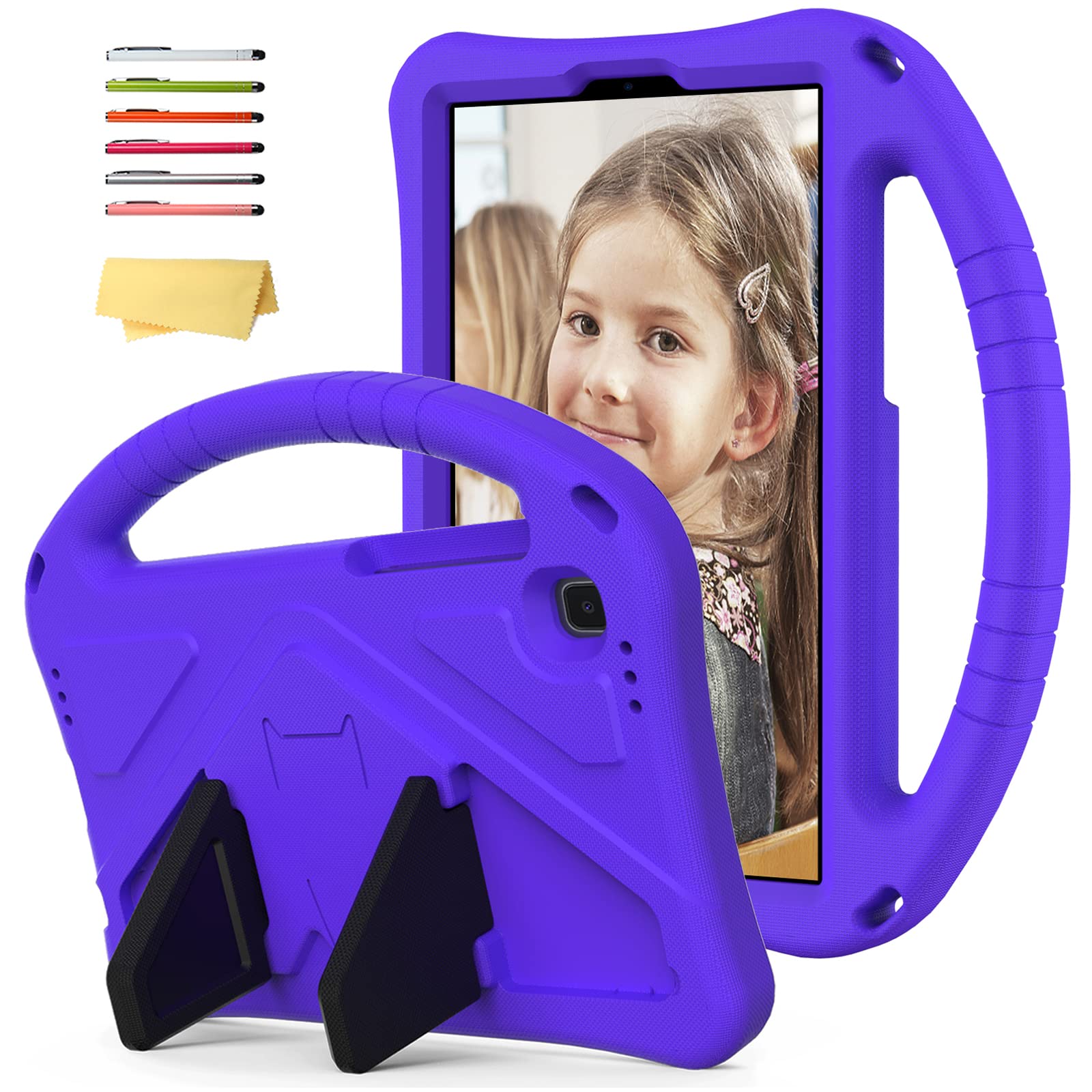 UUcovers Kids Case for Samsung Galaxy Tab A7 Lite 8.7 Inch 2021 Model (SM-T220/T225/T227) with Kickstand Handle Lightweight EVA Foam Shockproof Cover