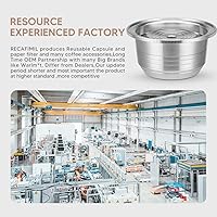 Vista 3 de Cápsula de café reutilizable, vaina de café rellenable de acero inoxidable para preparar espresso 230ML/8OZ, cápsula de metal V-ertuoline compatible