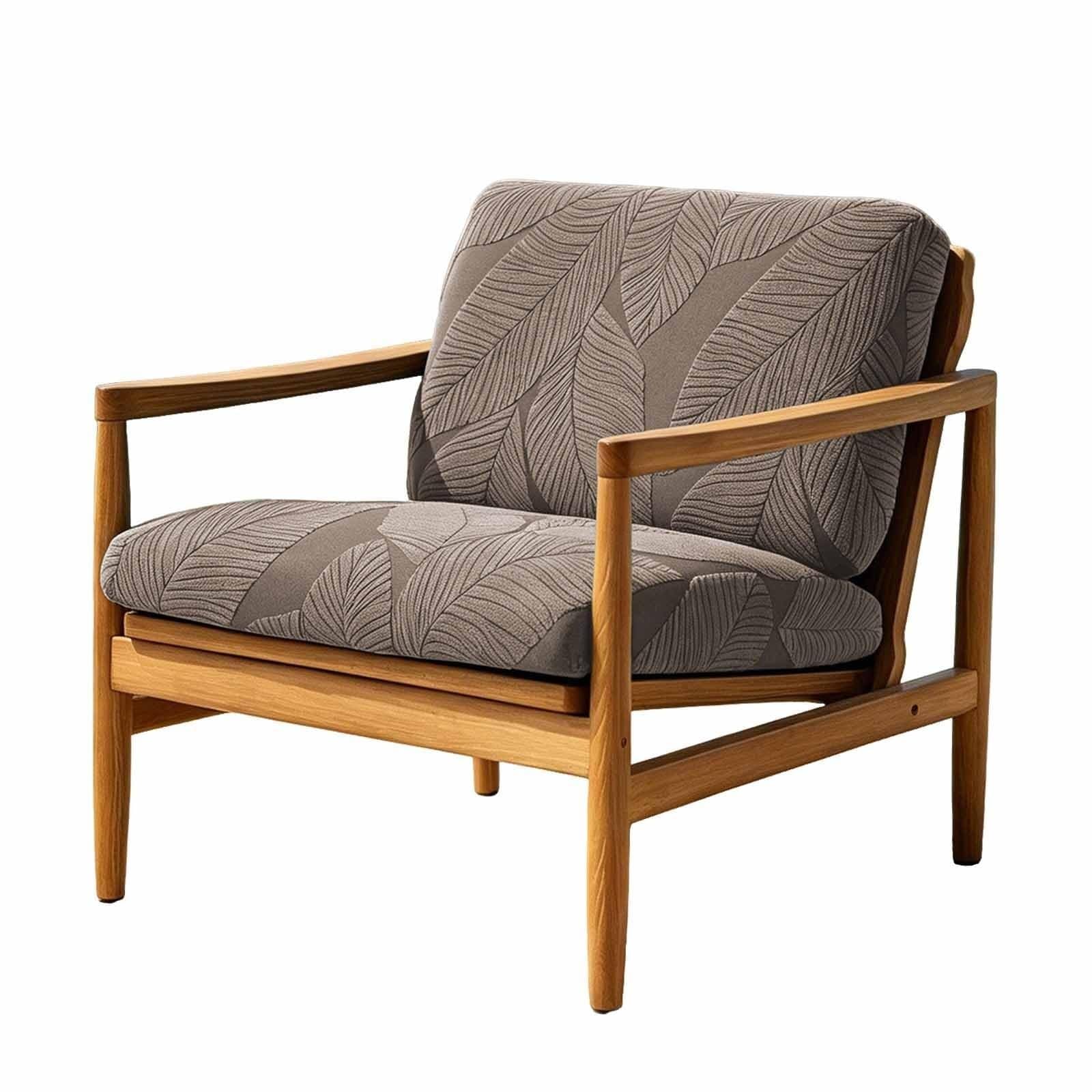 Housse de fauteuil d'appoint haut de gamme tissu épais marron