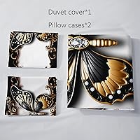 Vista 11 de AILONEN Juego de funda de edredón de rosas rojas tamaño Queen, juego de ropa de cama 3D con rosas rojas aceitadas para niñas, funda de edredón