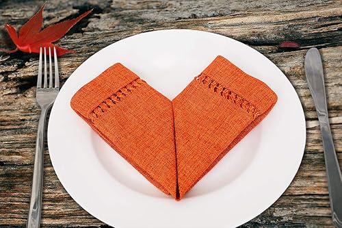 Miniatura 7 de Grelucgo - Camino de mesa o cubierta de tocador rectangular hecha a mano, color naranja