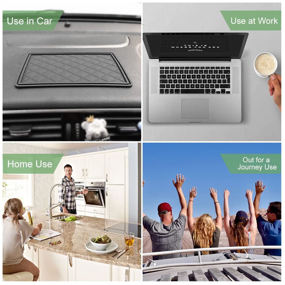 Tappetino Antiscivolo Per Cruscotto Auto - In Gomma, 20x12cm, Per Telefono E Oggetti - Foto 11