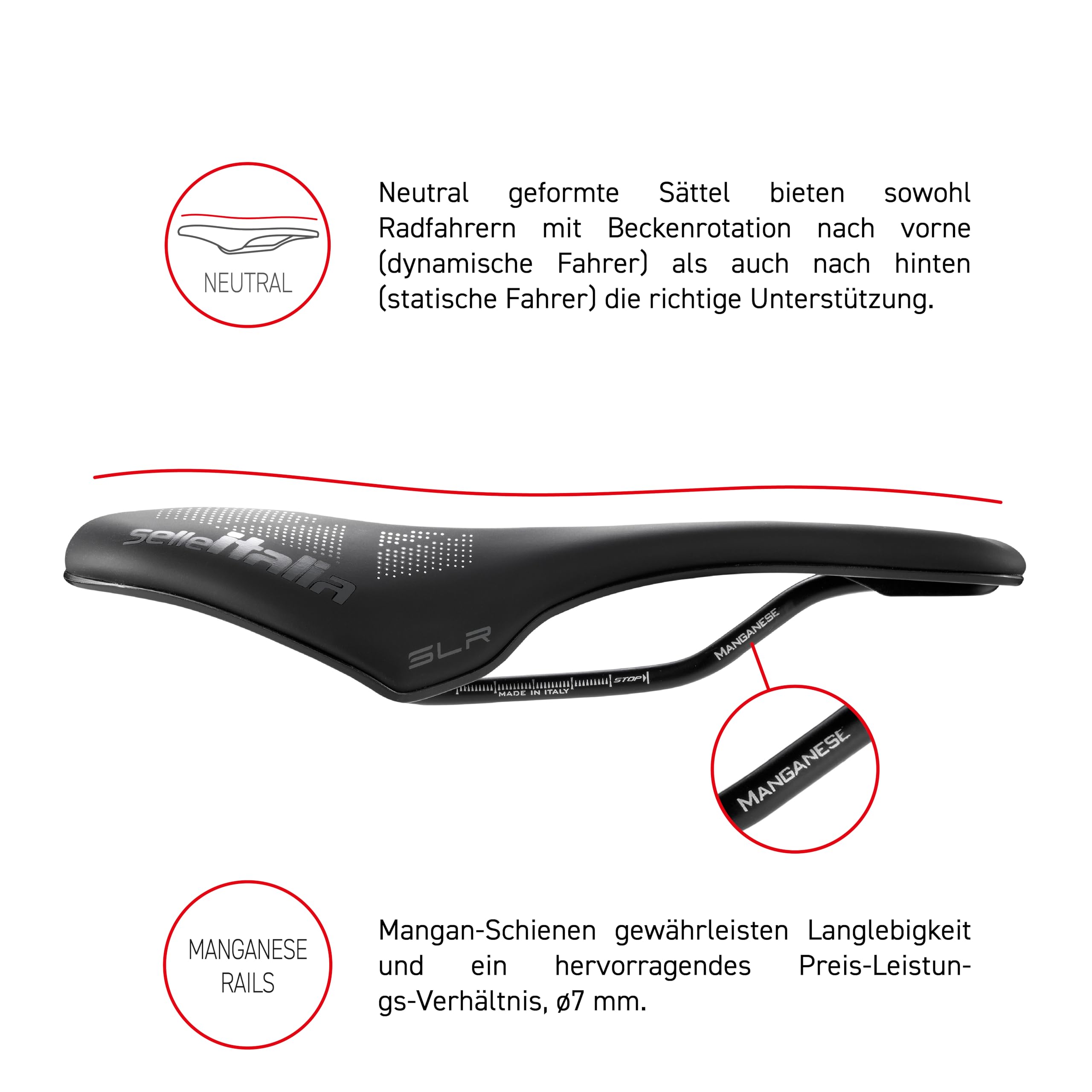 Selle Italia SLR Boost TM Superflow - Fahrradsattel mit klassischem SLR-Design, komfortablem Gel-Rennradsattel und Superflow-Lochung, Schale aus Carbonfaser