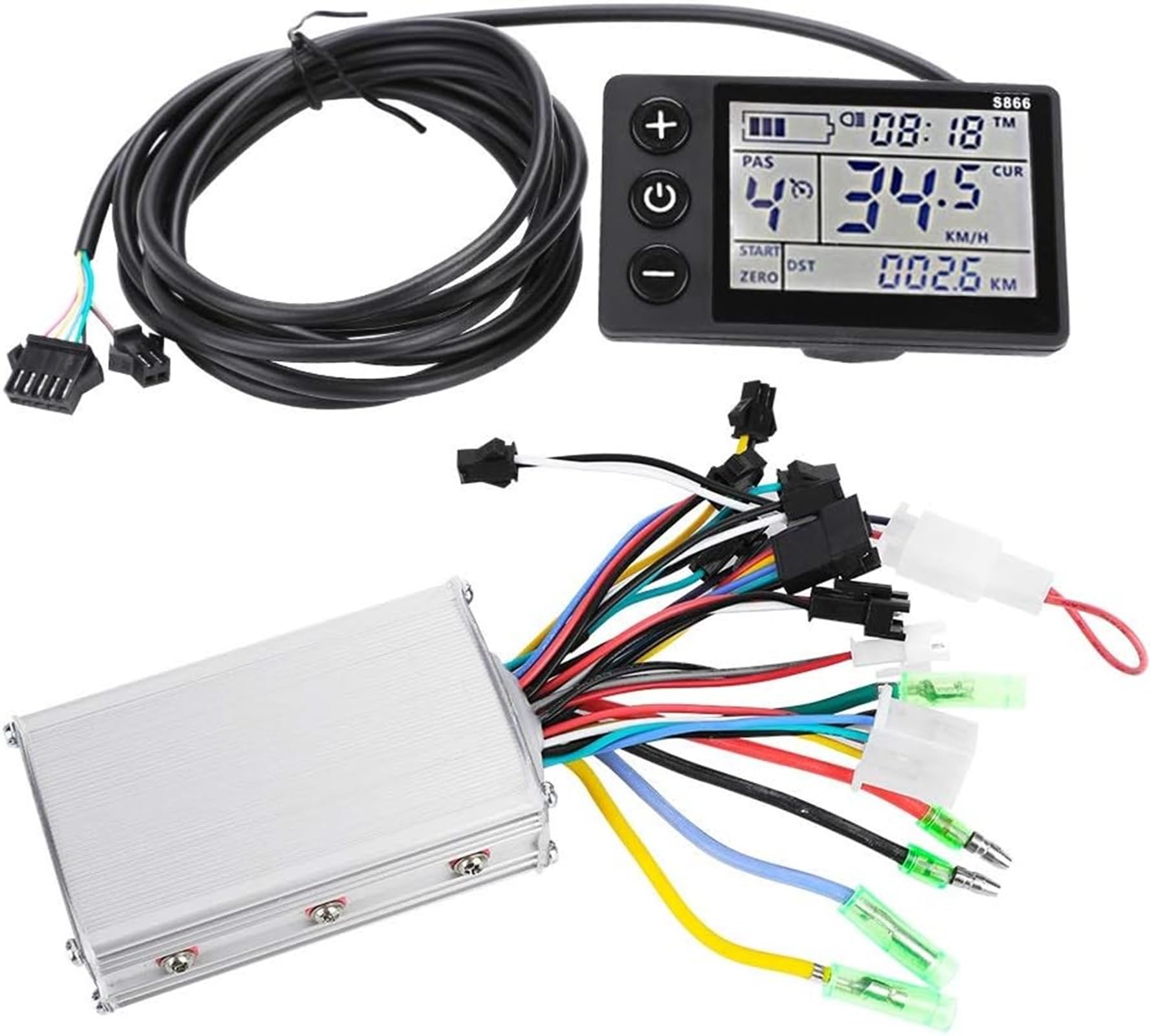KSTE Contrôleur de Moteur électrique, 36V-48V Moteur Brushless électrique, écran LCD étanche Panneau Kit contrôleur Scooter Vélo électrique (2# 36V-48V)