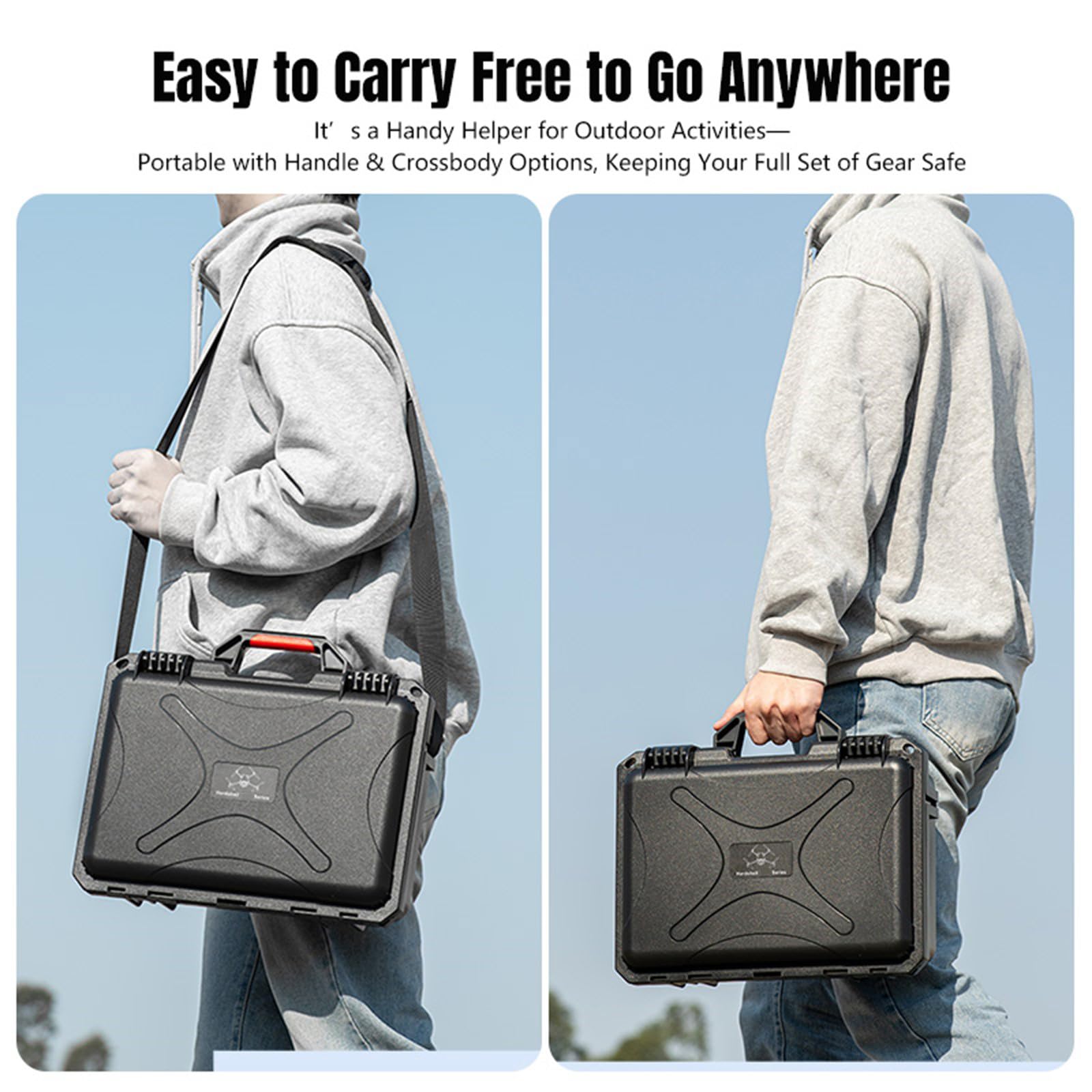 Ergonomisches Design mit komfortablem Gurt für Wandern, Camping und einfachen Transport, sichere Schutzhülle