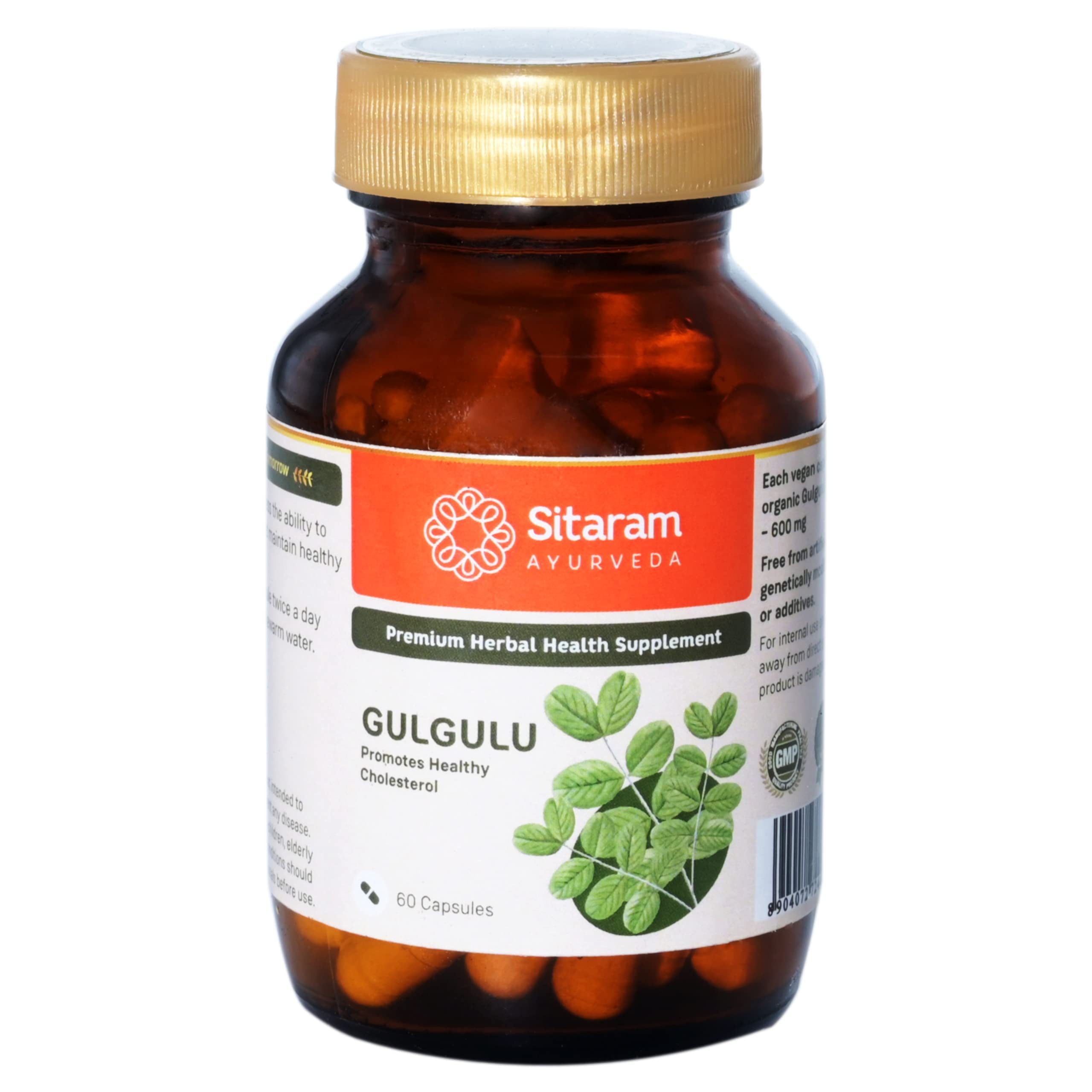 Sitaram Ayurveda Gulgulu Capsules 60 Nos | More Potent 600 MG Extract (other brands - 250 MG) | Promotes Healthy Cholesterol | Relieves pain and inflammation in bones,muscles and joints. (B09L7YX5Y7) Amazon Price History, Amazon Price Tracker