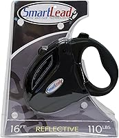 Vista 1 de SmartLead - Correa de nailon para perro retráctil, reflectante, resistente de 16 pies, sin enredos, tecnología de freno antideslizante, mango