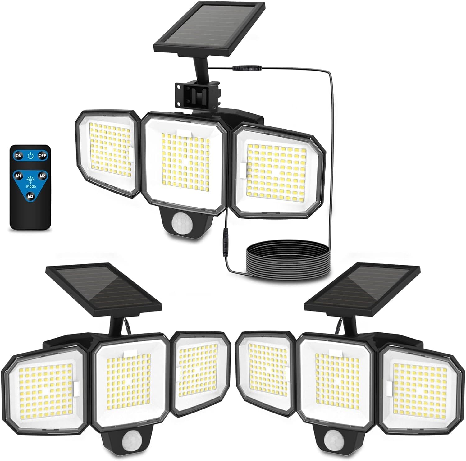 CEOTIS Solar Outdoor Lights, 243 LED 3500LM Motion Sensor Lights, IP65