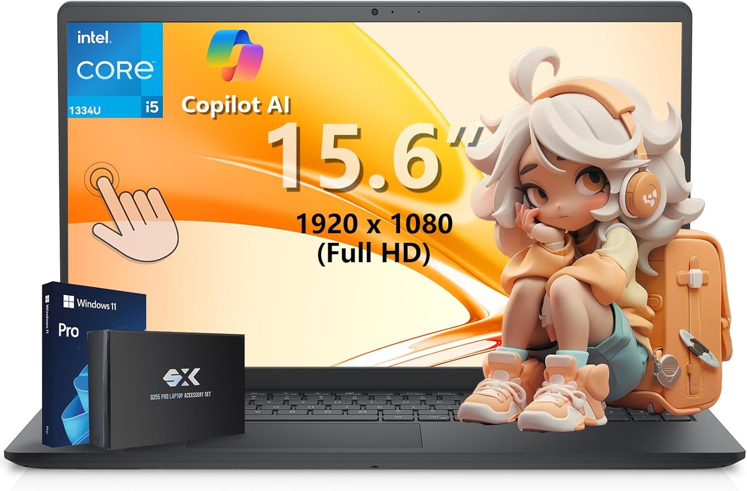 Dell Inspiron 15 3530 Touchscreen Laptop, 15.6" FHD Intel Core i5-1334U (Beat i7-1250U), 64GB RAM, 2TB PCIe SSD, Wi-Fi 6, Windows 11 Pro, AI Copilot, for Home/Business/Student, w/Accessories