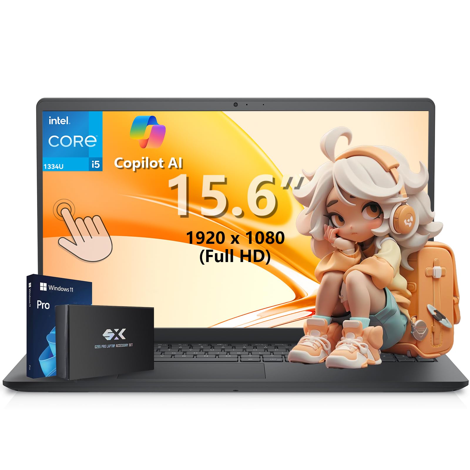 Dell Inspiron 15 3530 Touchscreen Laptop, 15.6" FHD Intel Core i5-1334U (Beat i7-1250U), 64GB RAM, 2TB PCIe SSD, Wi-Fi 6, Windows 11 Pro, AI Copilot, for Home/Business/Student, w/Accessories