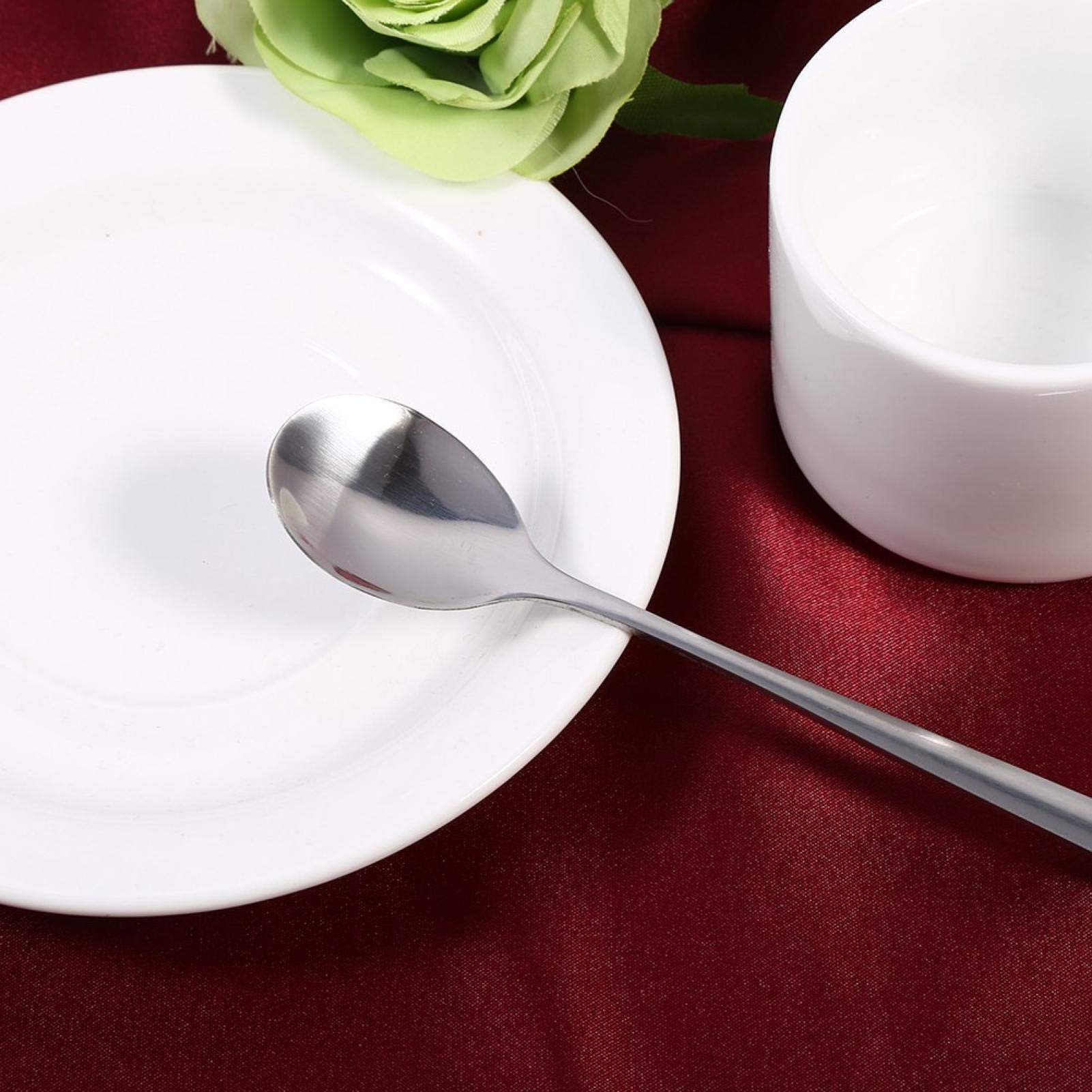 Set Di 6 Cucchiai Da Mescolare In Acciaio Inossidabile - Cucchiaini Da Caffè A Manico Lungo 18,6 Cm Per Cocktail, Tè Freddo, Dessert E Gelato