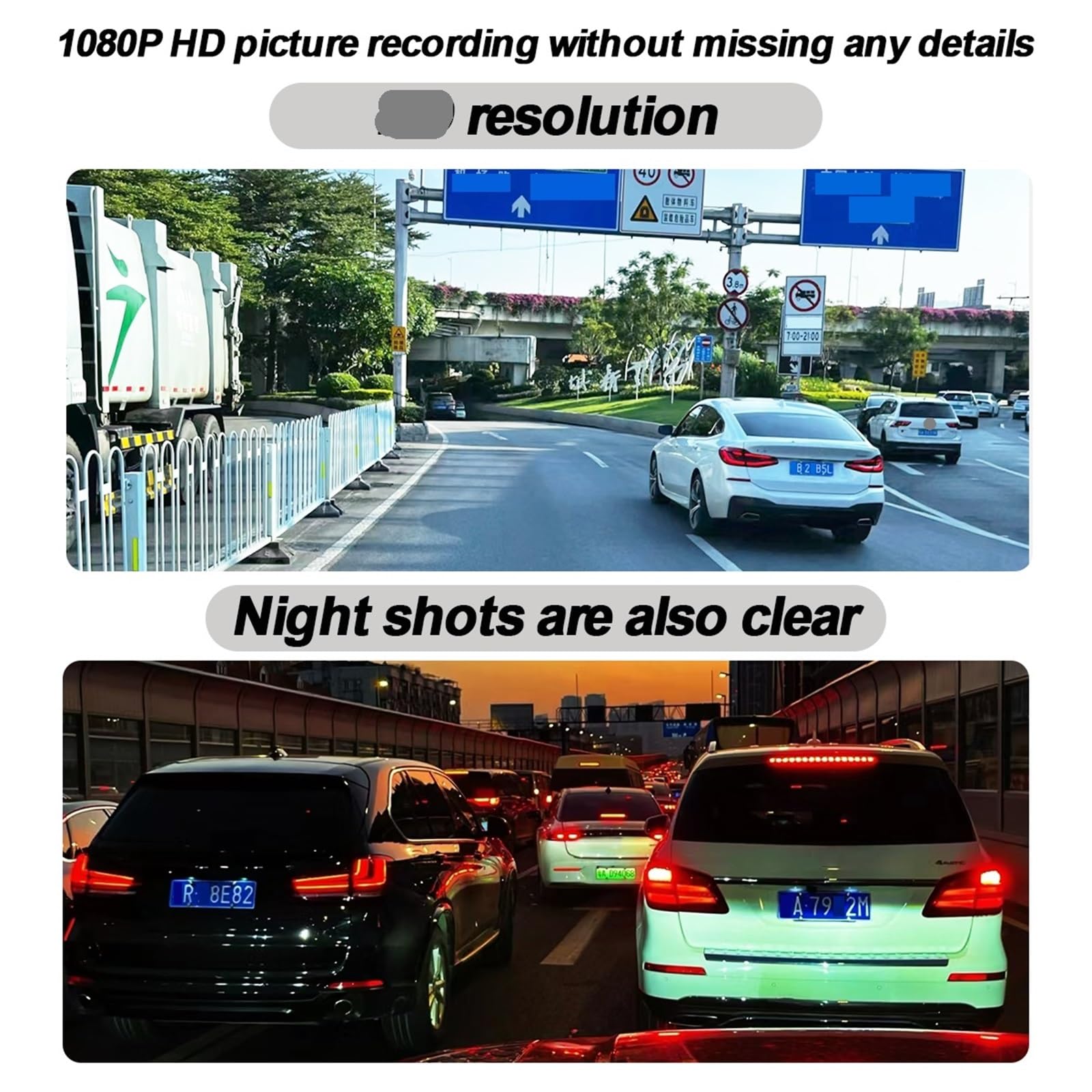 Caméra Embarquée 4 Canaux 360° pour Voiture, Enregistrement Avant Et Arrière, Vision Nocturne, Moniteur De Stationnement 24h/24 Caméra de recul Aide au stationnement