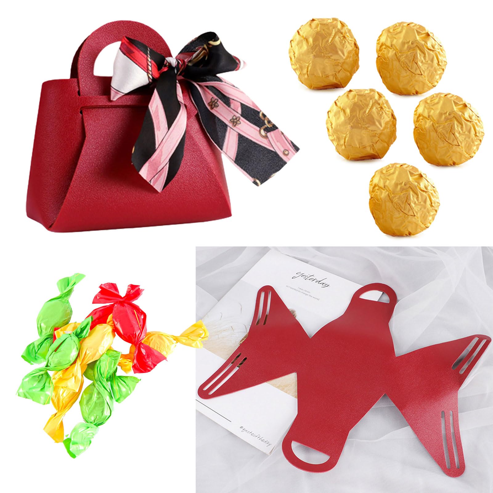 MLWSKERTY Set of 10 Leather Case Elegant Jewelry Bag Leather Handbag Box Box Small Handbag for Jewelry