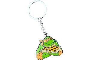 I Love Pizza, Dude: Enamel Keychain of Ninja Turtle