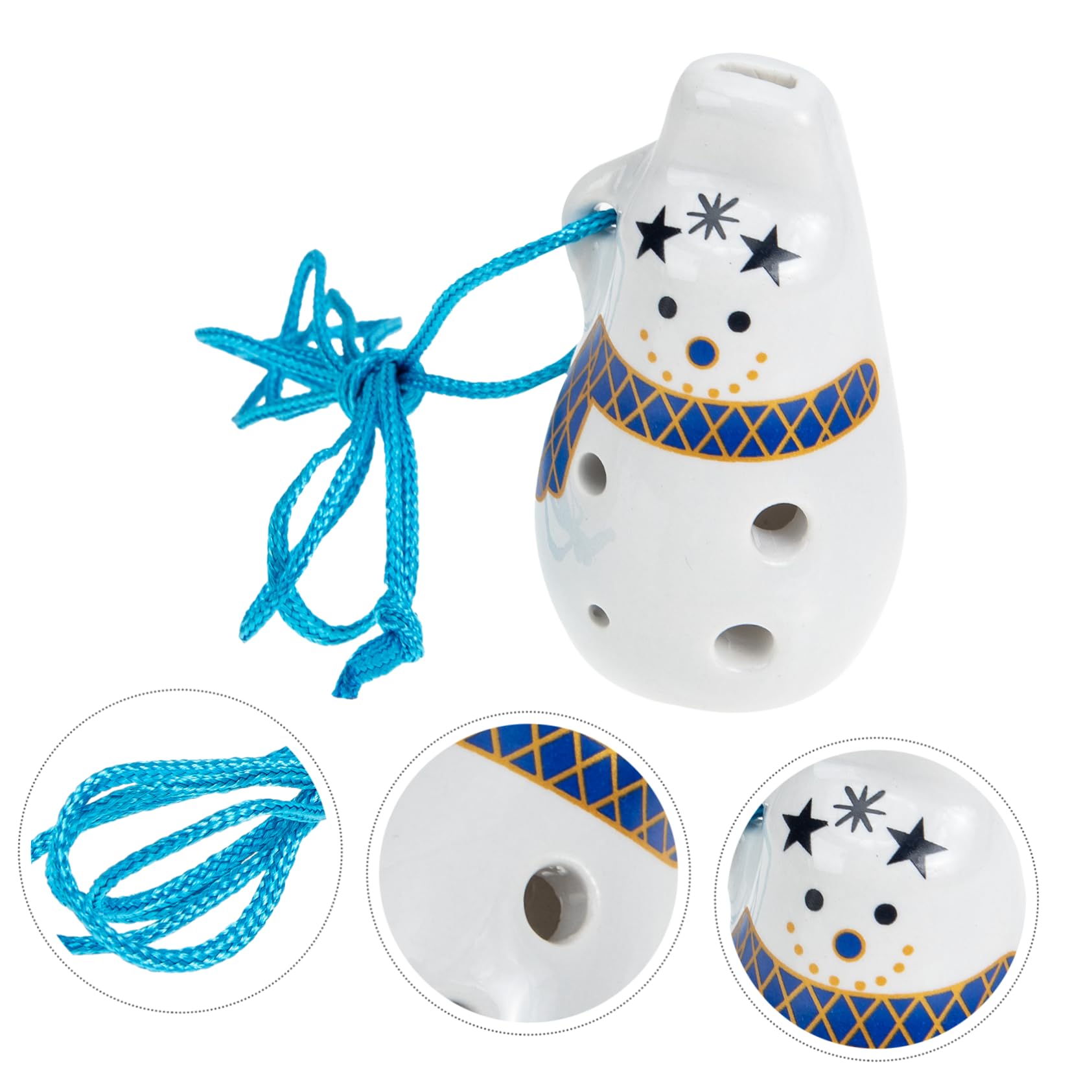 FUNOMOCYA Ceramic 6-hole Ocarina Portable Soprano c Soprano c Ocarina for Boys and Girls