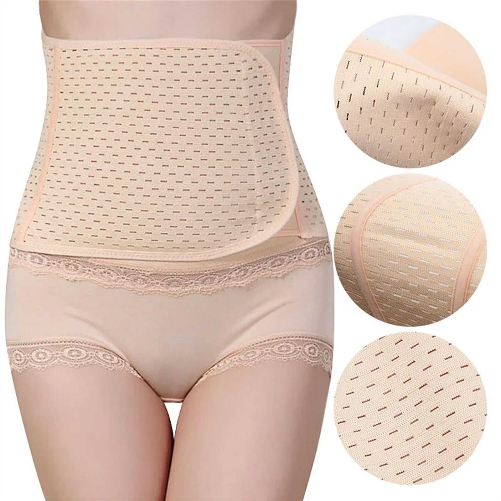 Fascia Addestratrice Per La Schiena Fascia Per La Pancia Post-partum Dopo La Gravidanza Cintura Per La Pancia Fascia Di Maternità Post-partum Per Donne Incinte Shapewear ( Color : Beige , Size : L/Lar
