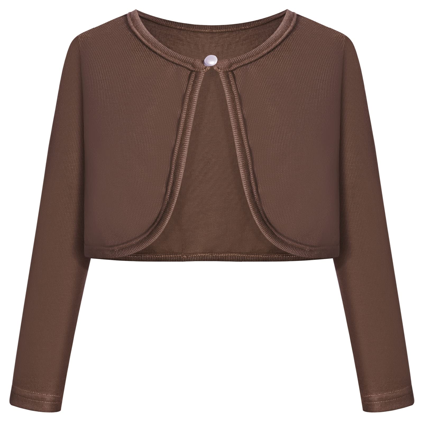 Bonny Billy Girls' Long Sleeve Knit Bolero Cardigans Jacket Cover Up Sweater