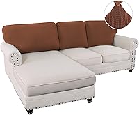 Vista 321 de H.VERSAILTEX 2025 New Sectional Couch Covers 8 Pieces Stretch Sofa Covers for Sectional Sofa Set Separate L Shaped Couch Cover for Both Left/Right