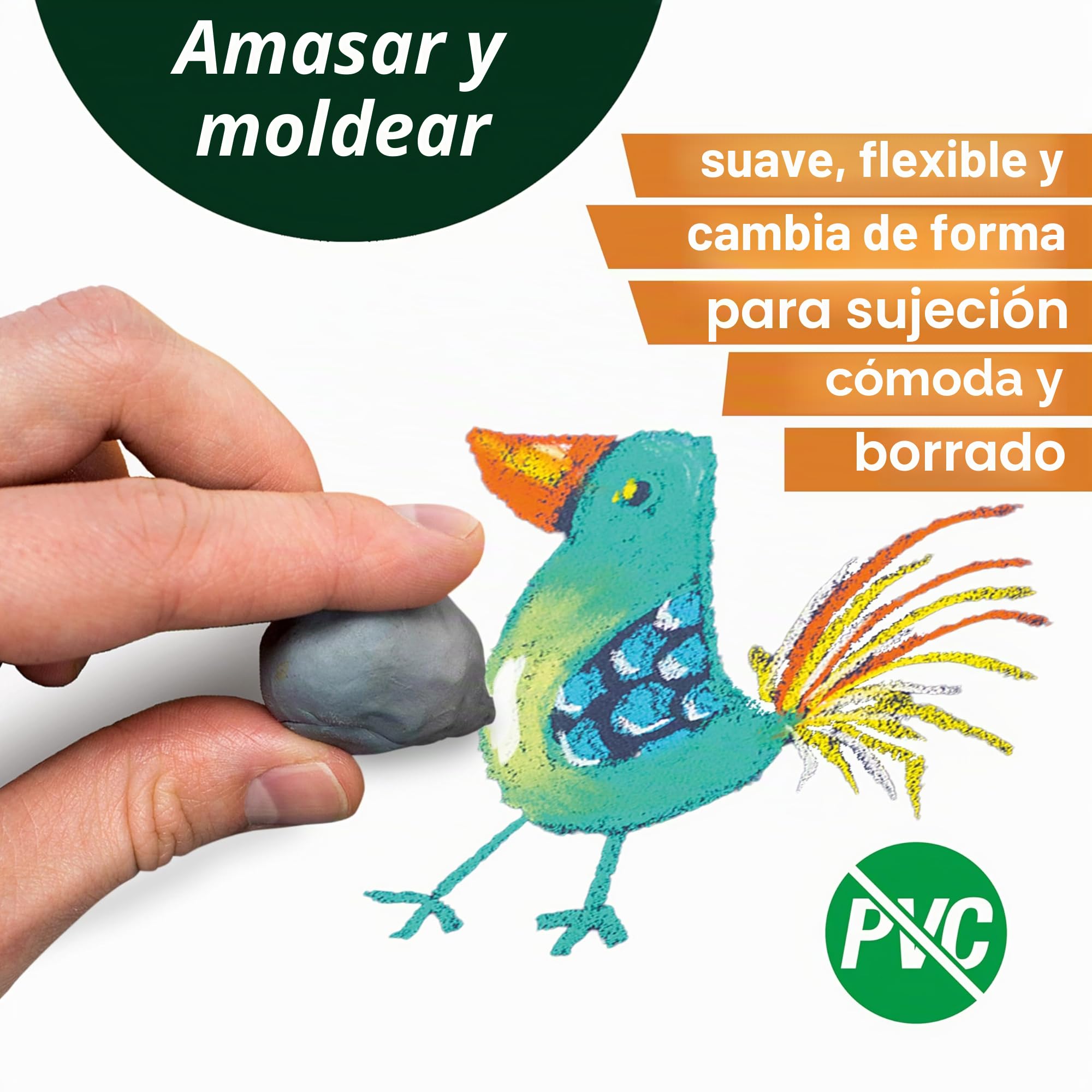 Faber-Castell - Goma de borrar en caja de plástico, color gris