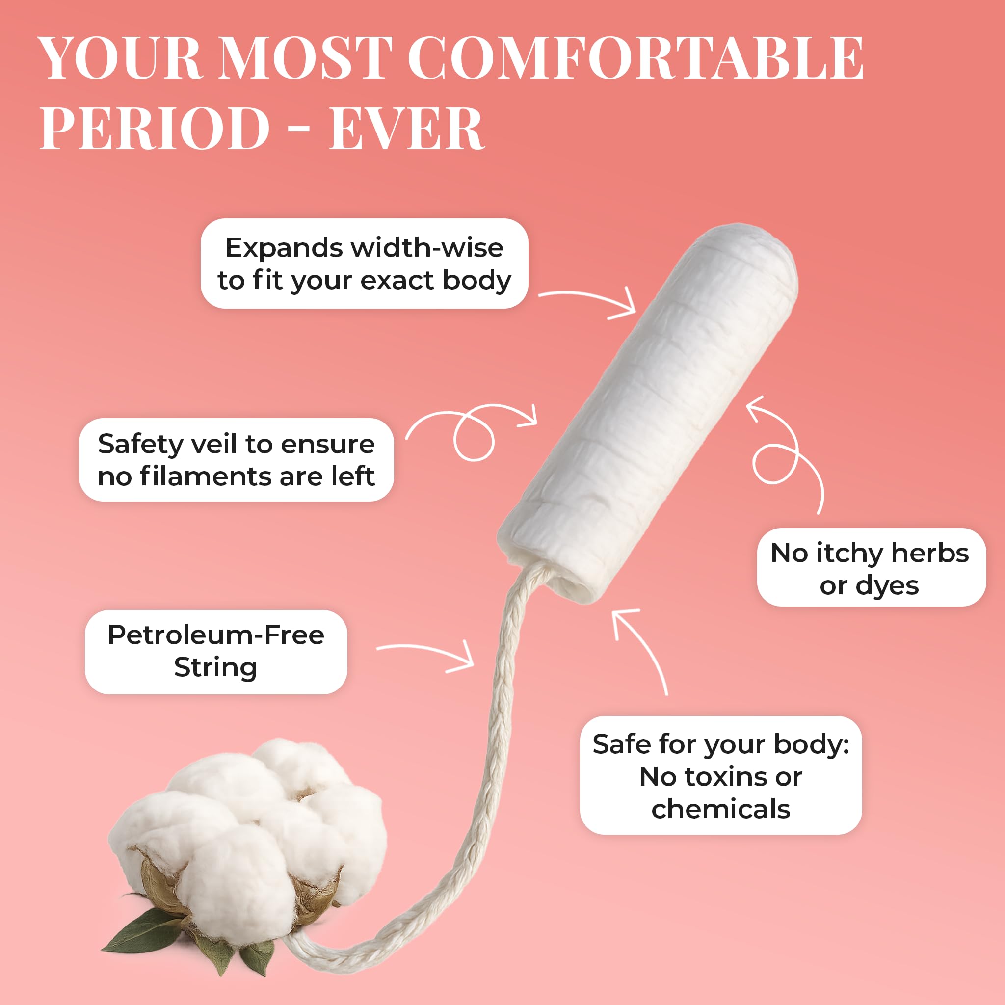 Tampon Tribe Super Plus Organic Tampons for Women | 72 Non-Toxic Tampons | Natural 100% Organic Cotton, Hypoallergenic, Metal and Chemical Free with Biodegradable Applicator | (72 Count - Super +)