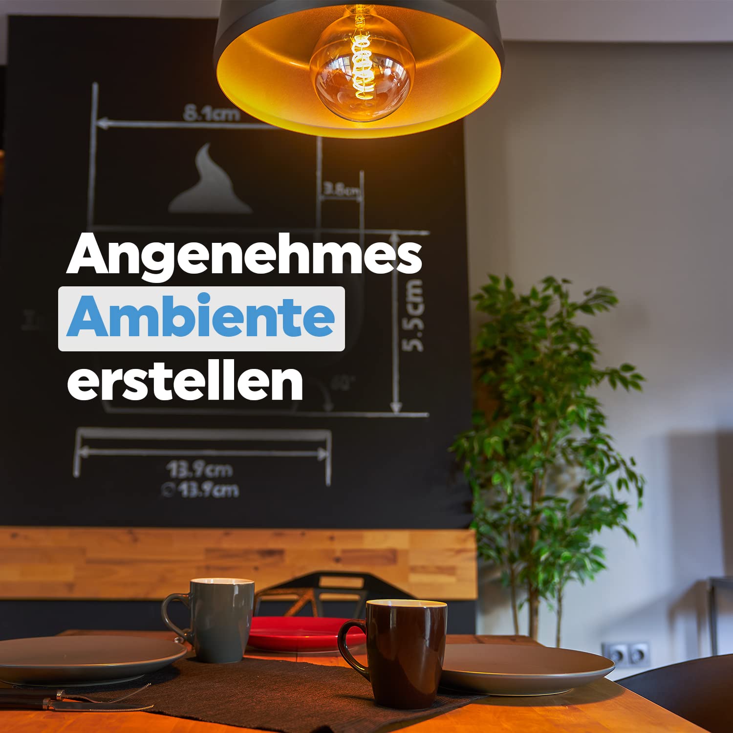 Shelly Vintage G125 | Wlan-gesteuerte Glühbirne mit Dimmung und Leistungsmessung | Hausautomatisierung | iOS Android App | Alexa und Google Home kompatibel | Elegantes Design und energieeffizient