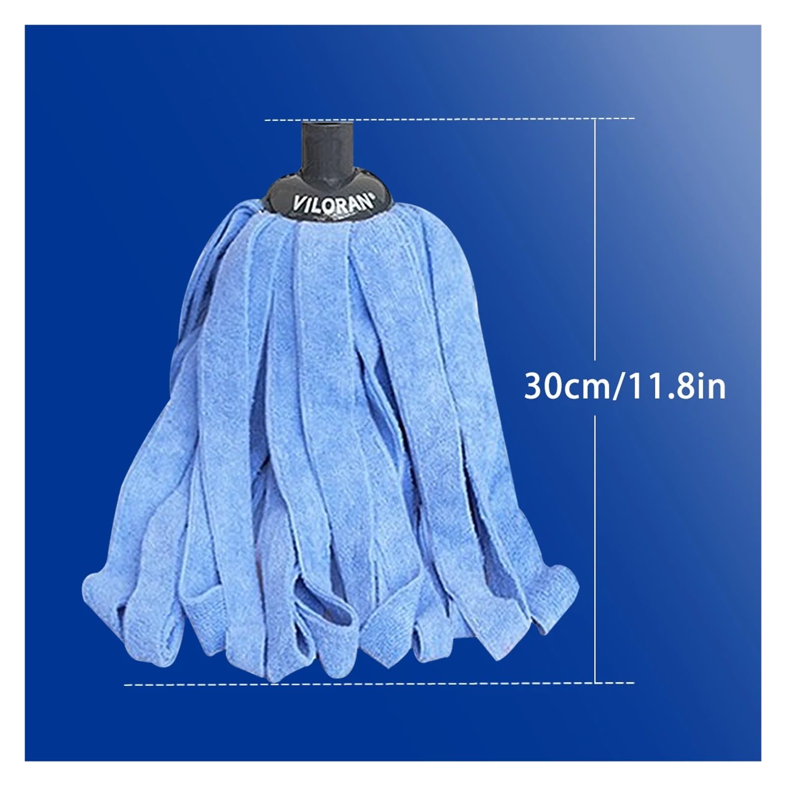 Cabezales De Trapeador De Microfibra Absorbentes Sin Rayas, Compatibles Con Recambios De Trapeador Húmedo Comercial O-Ceda, Paquete De 3 Cabezales De Repuesto Azules, Lavables A Máquina