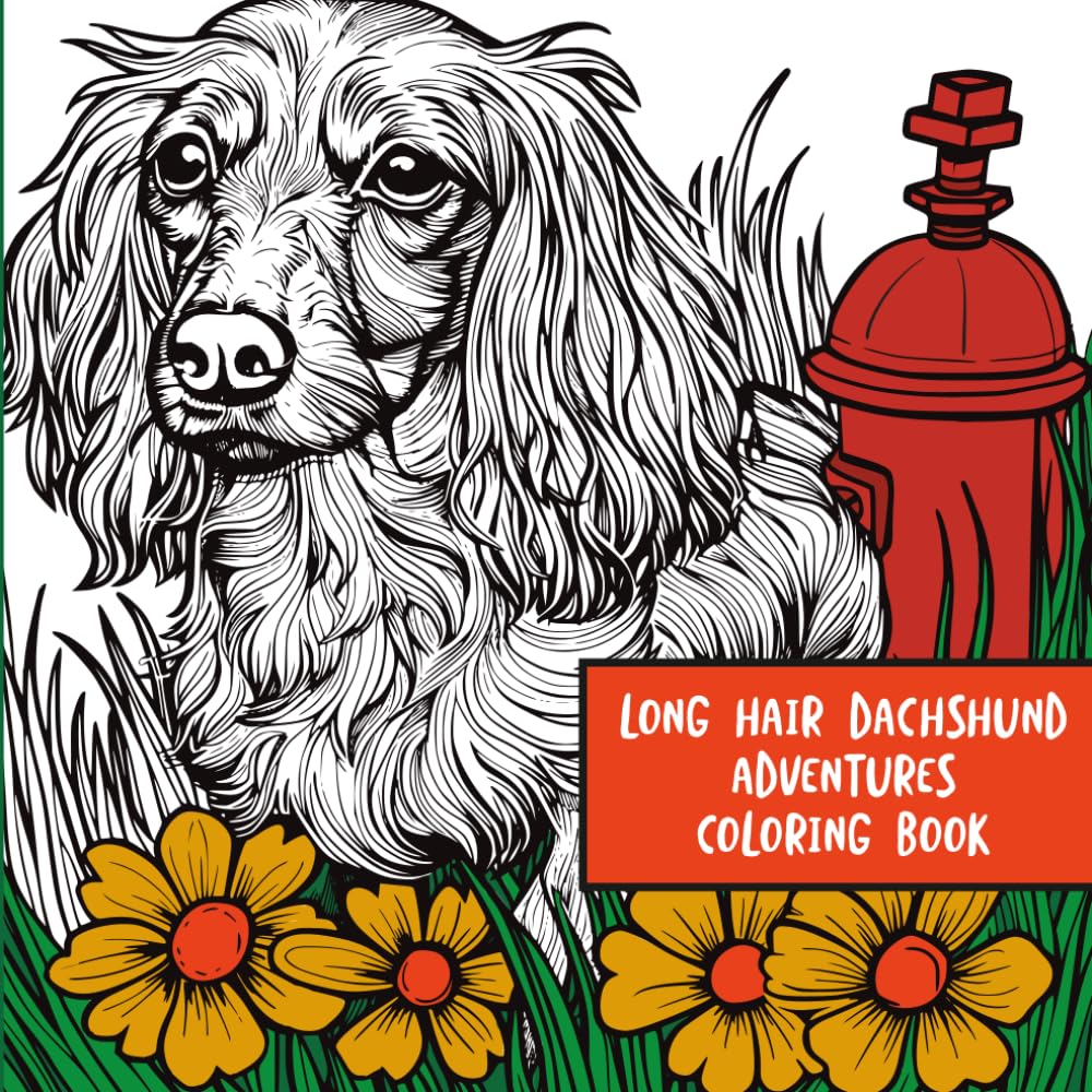 Long Hair Dachshund Adventures: Coloring Book