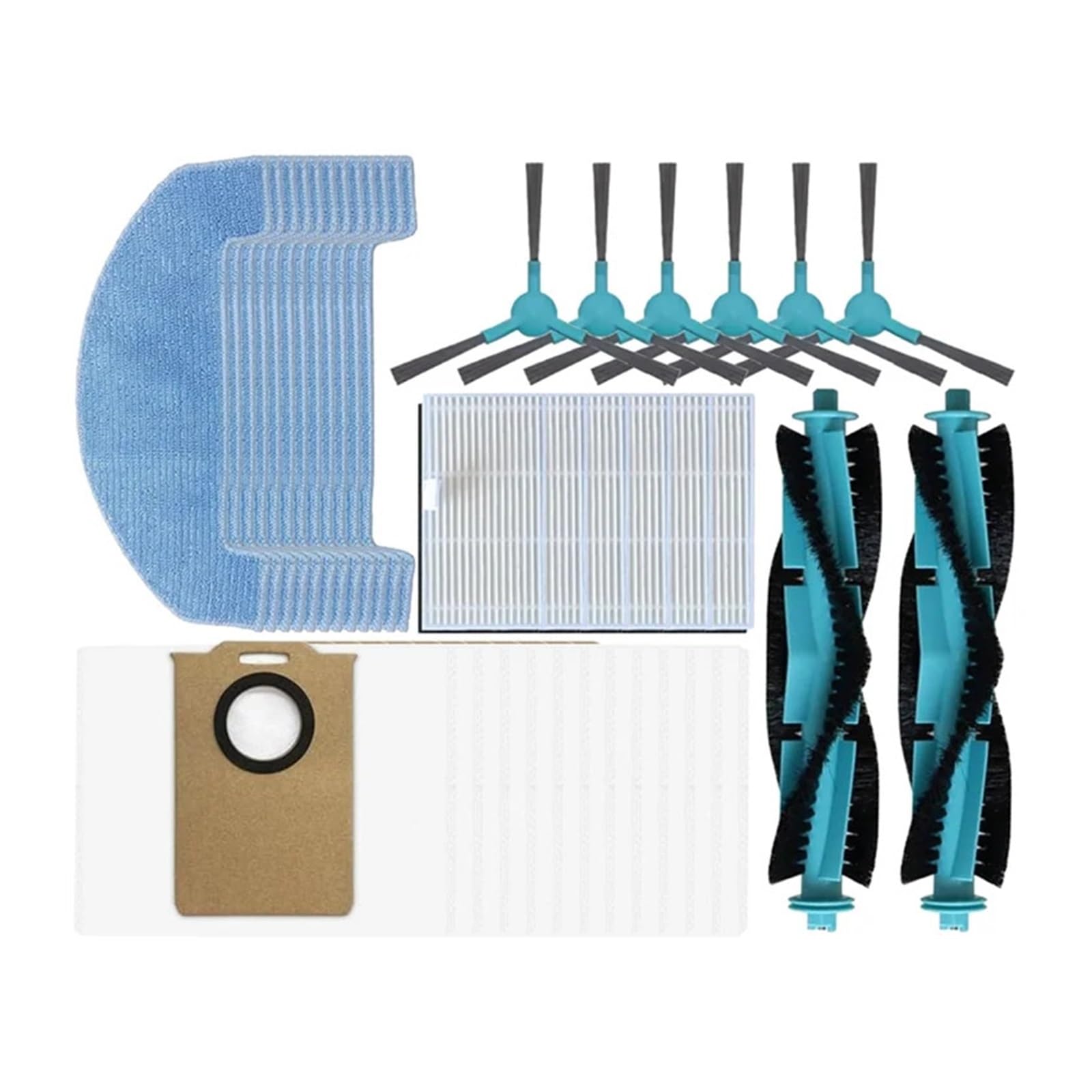 Generisch Bürstenfilter-Moppbeutel-Set, kompatibel mit Ultenic T20 Pro