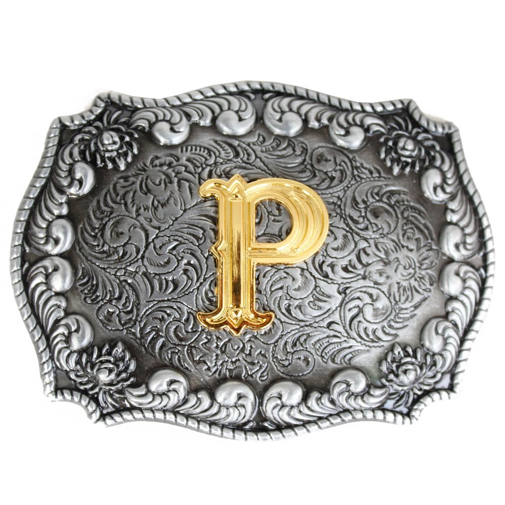 Lkmy Unisex Silver Men's Chrome Zinc Alloy Western Style Cowboy Belt Buckle