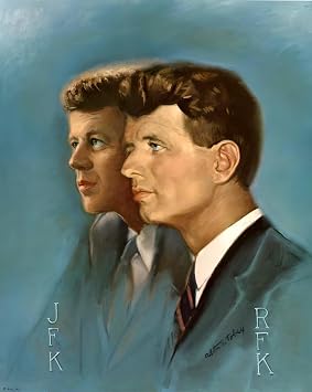 John F. Kennedy and Robert R. Kennedy Brothers Art Print size 8x10 Inches P8-5604 Unframed