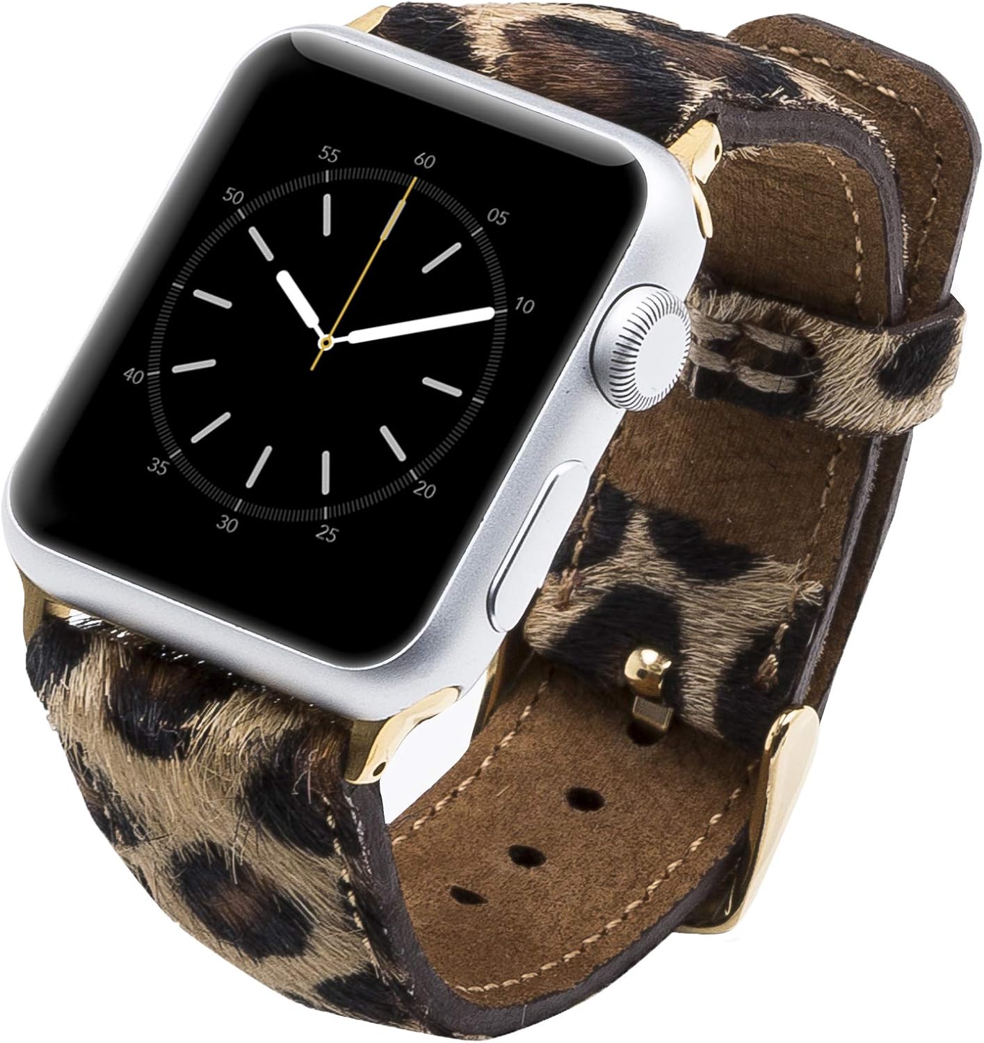Black Friday Clearance Venito Tuscany Leather Watch Band Compatible with Apple Watch 42mm 44mm 45mm - Watch Strap designed for iwatch Series 1 2 3 4 5 6 7 SE (Furry Leopard w/Gold Connector & Clasp) Best Cyber Monday 🔥 Venito Tuscany Leather Watch Band Compatible with Apple Watch 42mm 44mm 45mm - Watch Strap designed for iwatch Series 1 2 3 4 5 6 7 SE (Furry Leopard w/Gold Connector & Clasp)