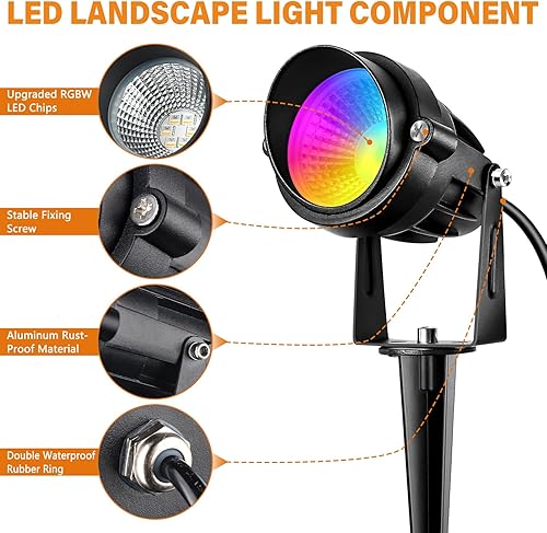 Miniatura 3 de Foco de Navidad de Halloween para exteriores, luces LED de paisaje de 10 W, luces LED de paisaje al aire libre con 16 cambios de color para