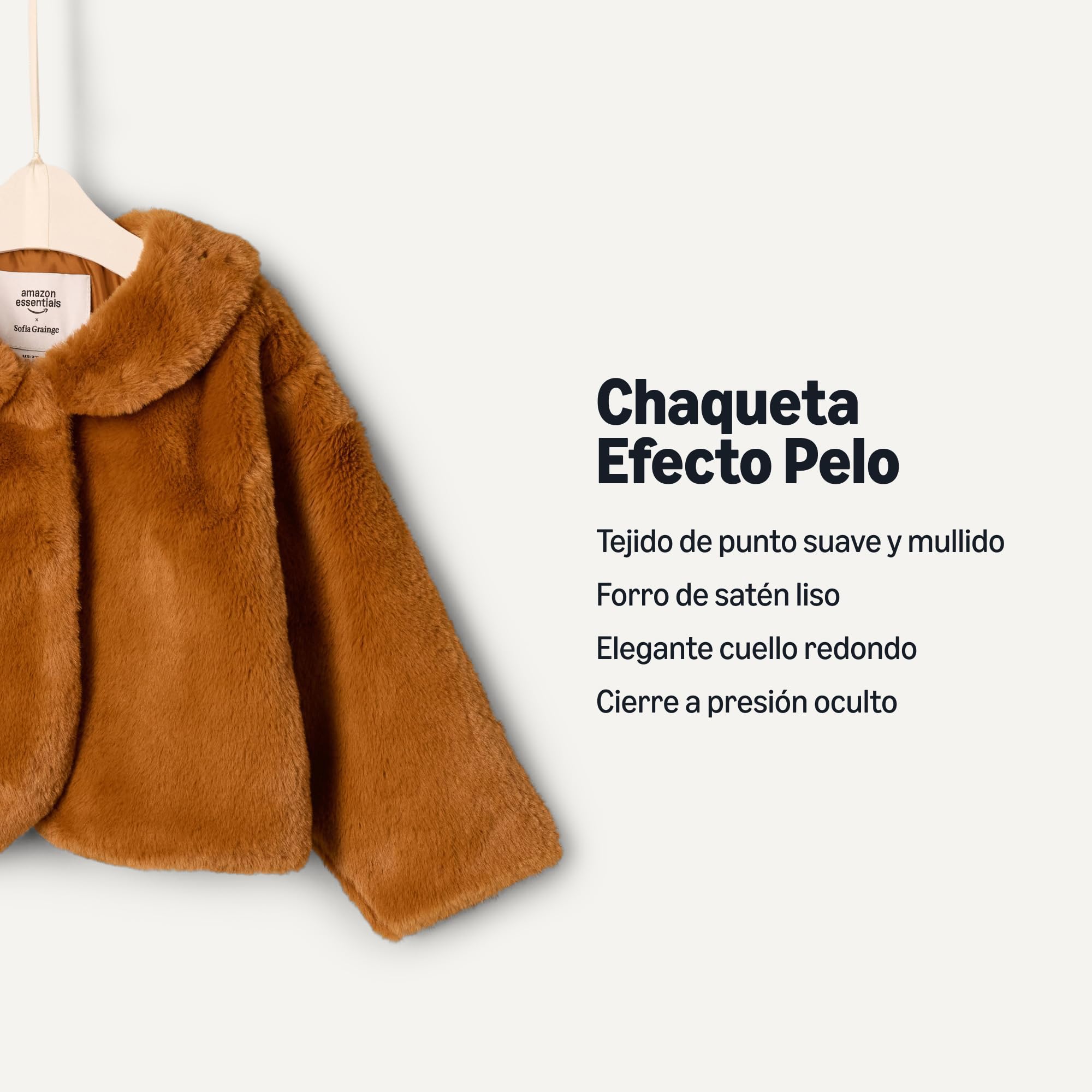 Amazon Essentials Unisex bebé Chaqueta Efecto Pelo